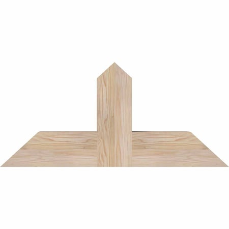 Ekena Millwork Portland Smooth Timber Gable Bracket, Douglas Fir, 36"W x 16"H x 5 1/2"D x 5 1/2"F, 11/12 Pitch GBW036X16X0606POR00SDF